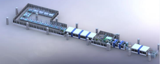 Cylindrical battery automatic production and assembly line